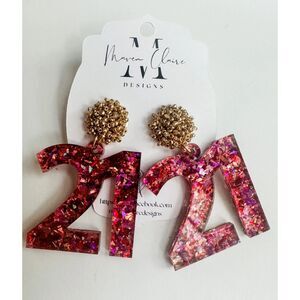 21 Beaded Sparkle Birthday Earrings